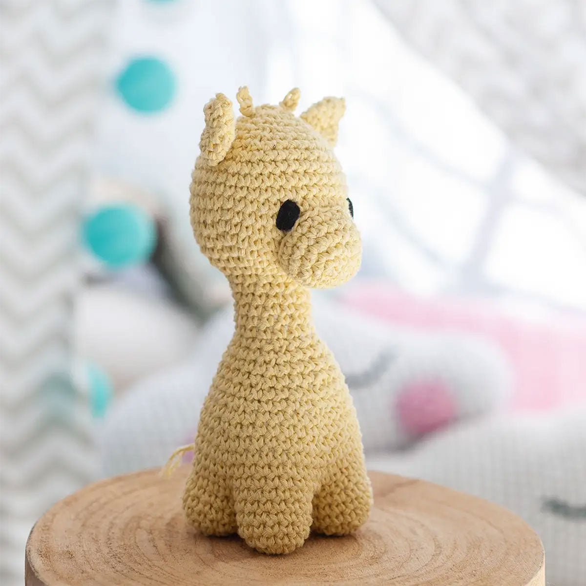 Hoooked Plush Crochet Toys - Giraffe Ziggy - Popcorn (yellow) - Extra Image
