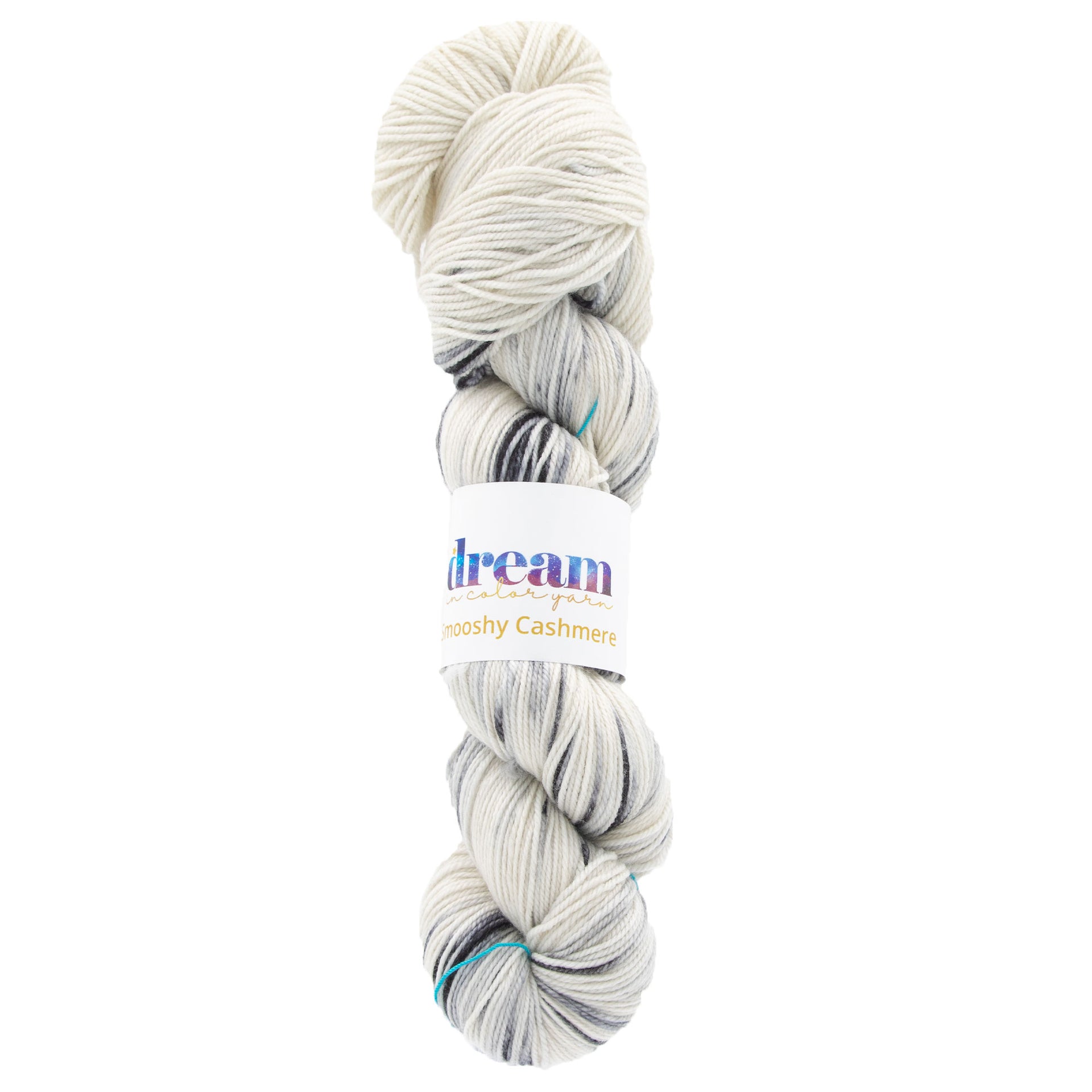 Dream in Color Smooshy Cashmere Yarn - Black & White - Zoom Image
