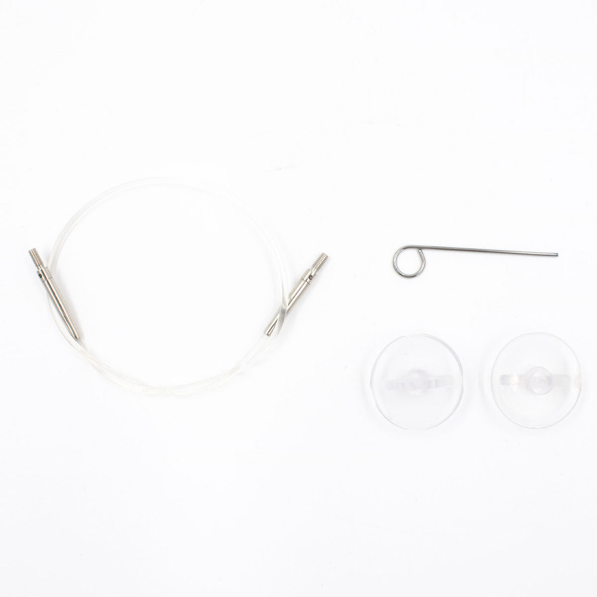 LYKKE Crafts Interchangeable Needle Cords - Clear - 40"/100 cm [for 5" tips] - Extra Image

