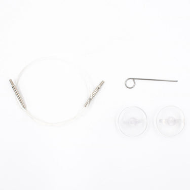 LYKKE Crafts Interchangeable Needle Cords - Clear - 40"/100 cm [for 5" tips] - Zoom Image
