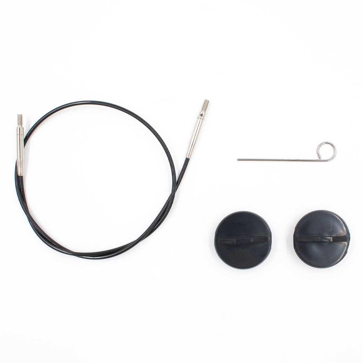 LYKKE Crafts Interchangeable Needle Cords - Black - 47"/120 cm [for 5" tips] - Extra Image

