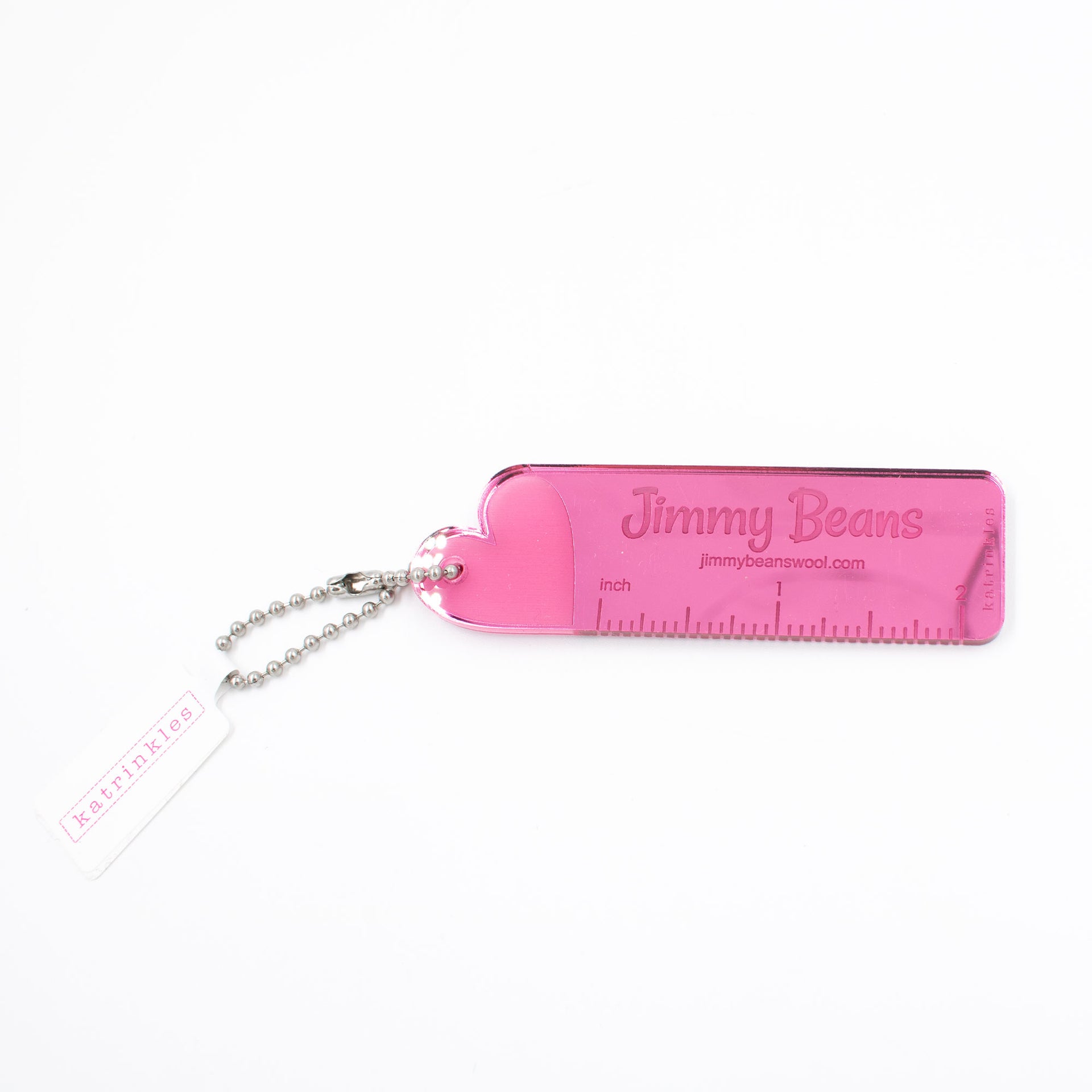 Katrinkles Fobs - Jimmy Beans 2" Pink Acrylic Heart - Zoom Image
