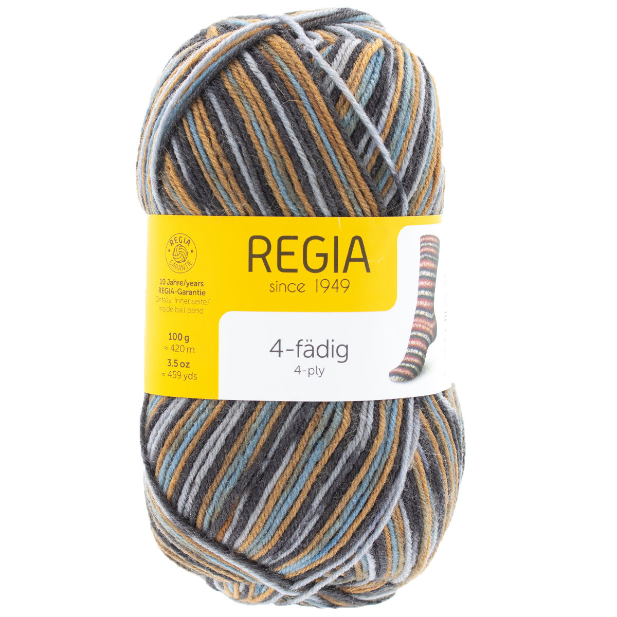 REGIA 4-Ply Color Yarn - 7710 - Eiszapfen Color - Extra Image
