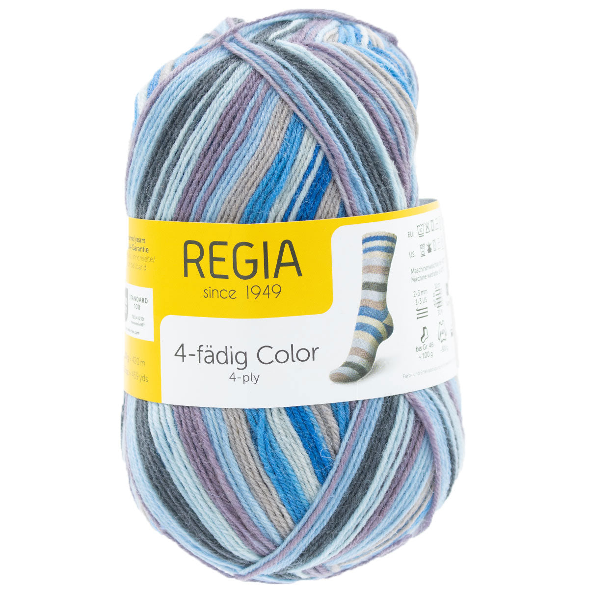 REGIA 4-Ply Color Yarn - 2737 - Blue Grey Color - Extra Image
