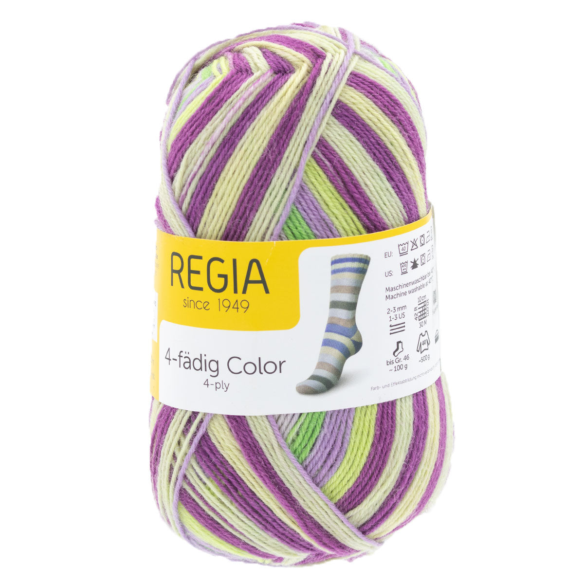 REGIA 4-Ply Color Yarn - 2738 - Lilac Green Color - Extra Image
