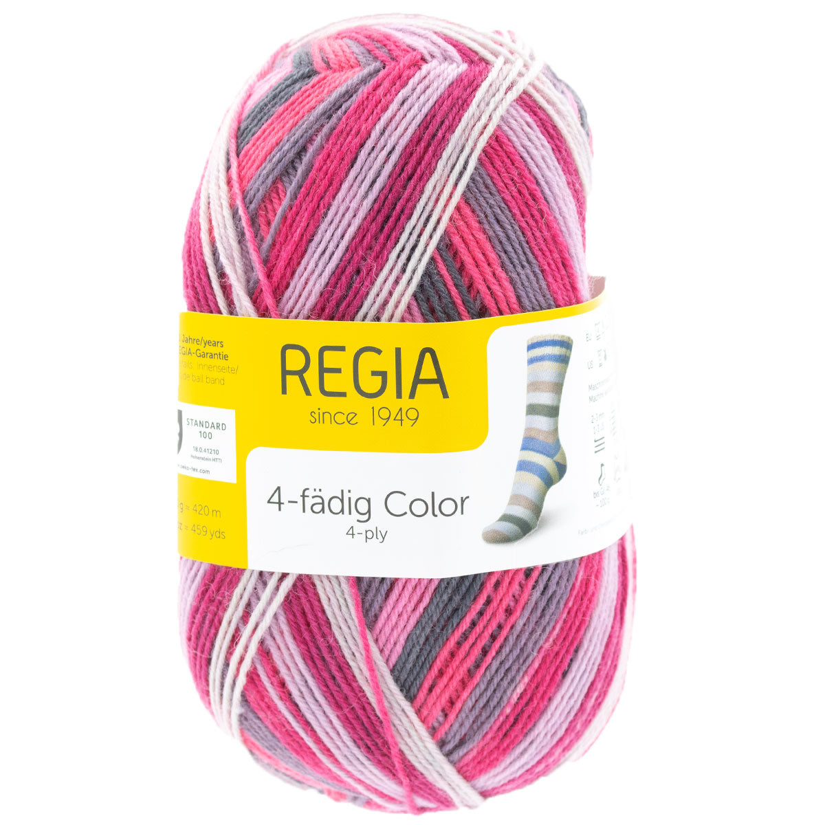 REGIA 4-Ply Color Yarn - 2736 - Pink Grey Color - Extra Image
