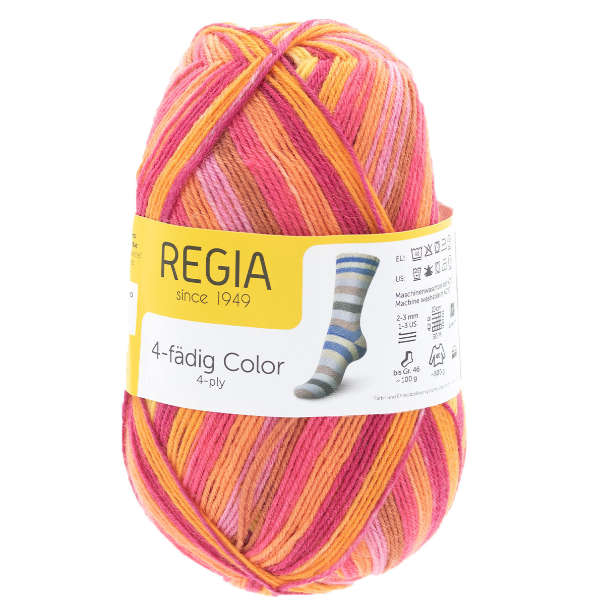 REGIA 4-Ply Color Yarn - 2739 - Orange Bordeaux Color - Extra Image
