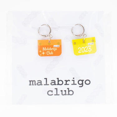 Jimmy Beans Wool Stitch Markers - Orange & Yellow Malabrigo Club 2023 - Zoom Image