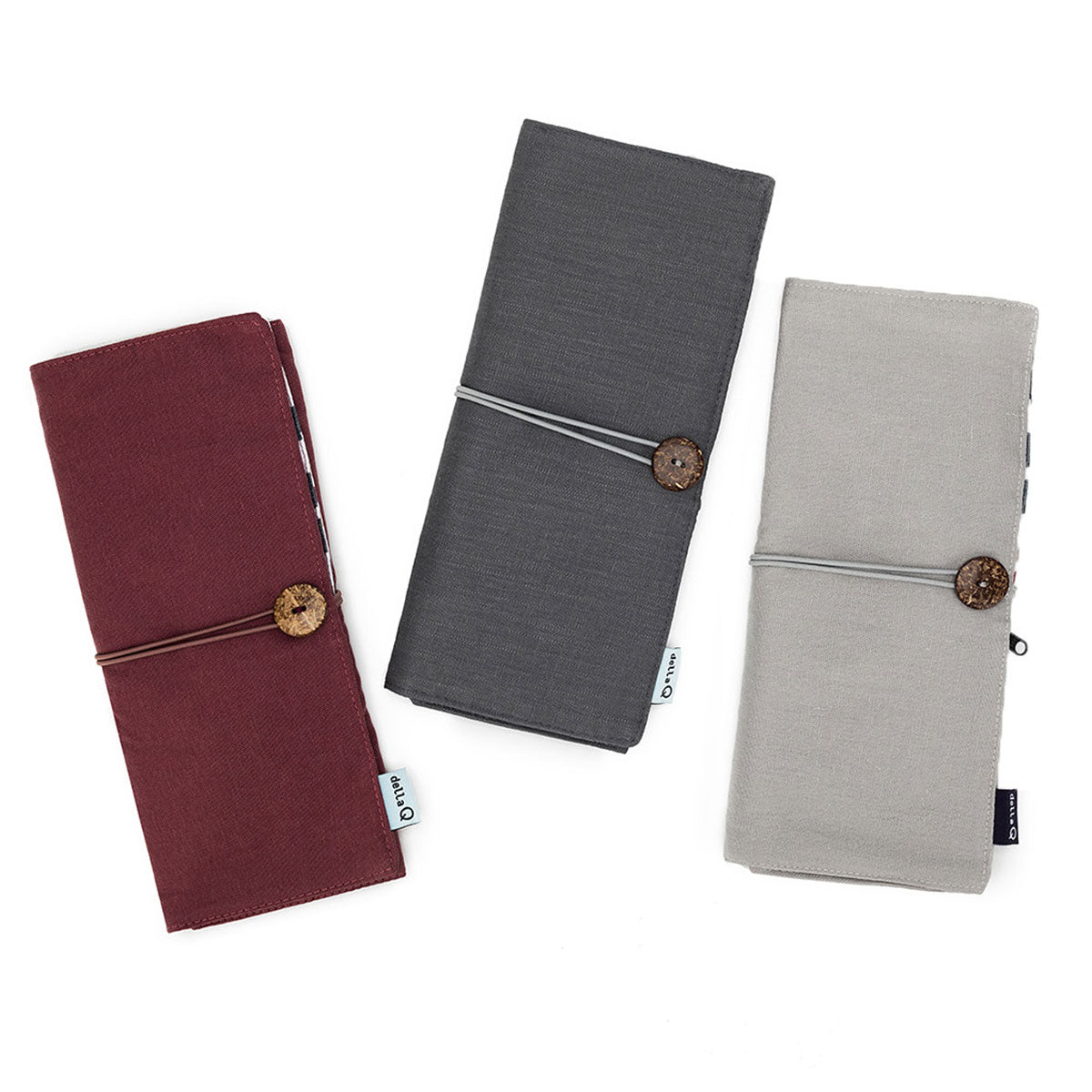 della Q Tri-Fold Circular Needle Case - 1145 - *Linen - Wine - Extra Image