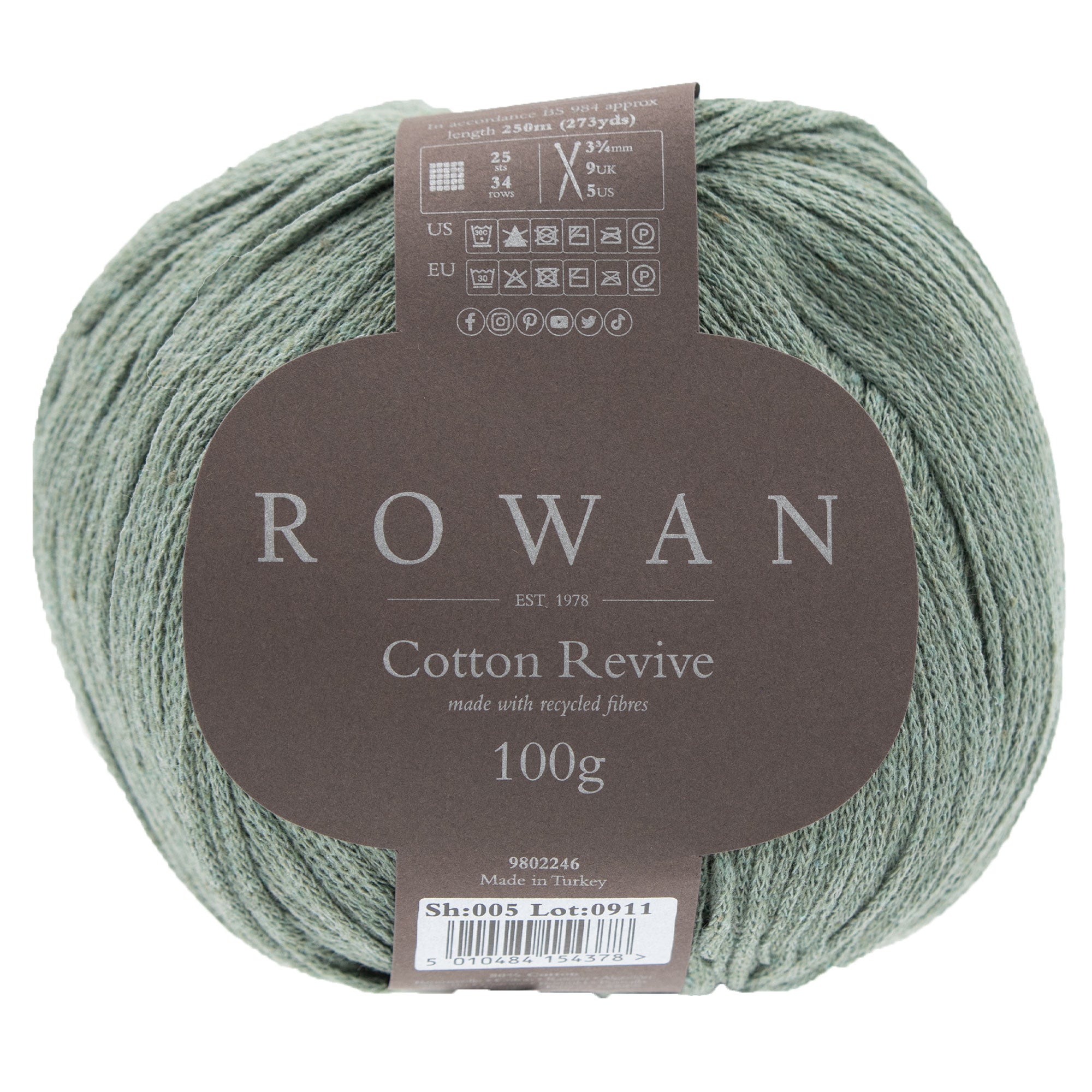 Rowan Cotton Revive Yarn - 005 Moss - Zoom Image