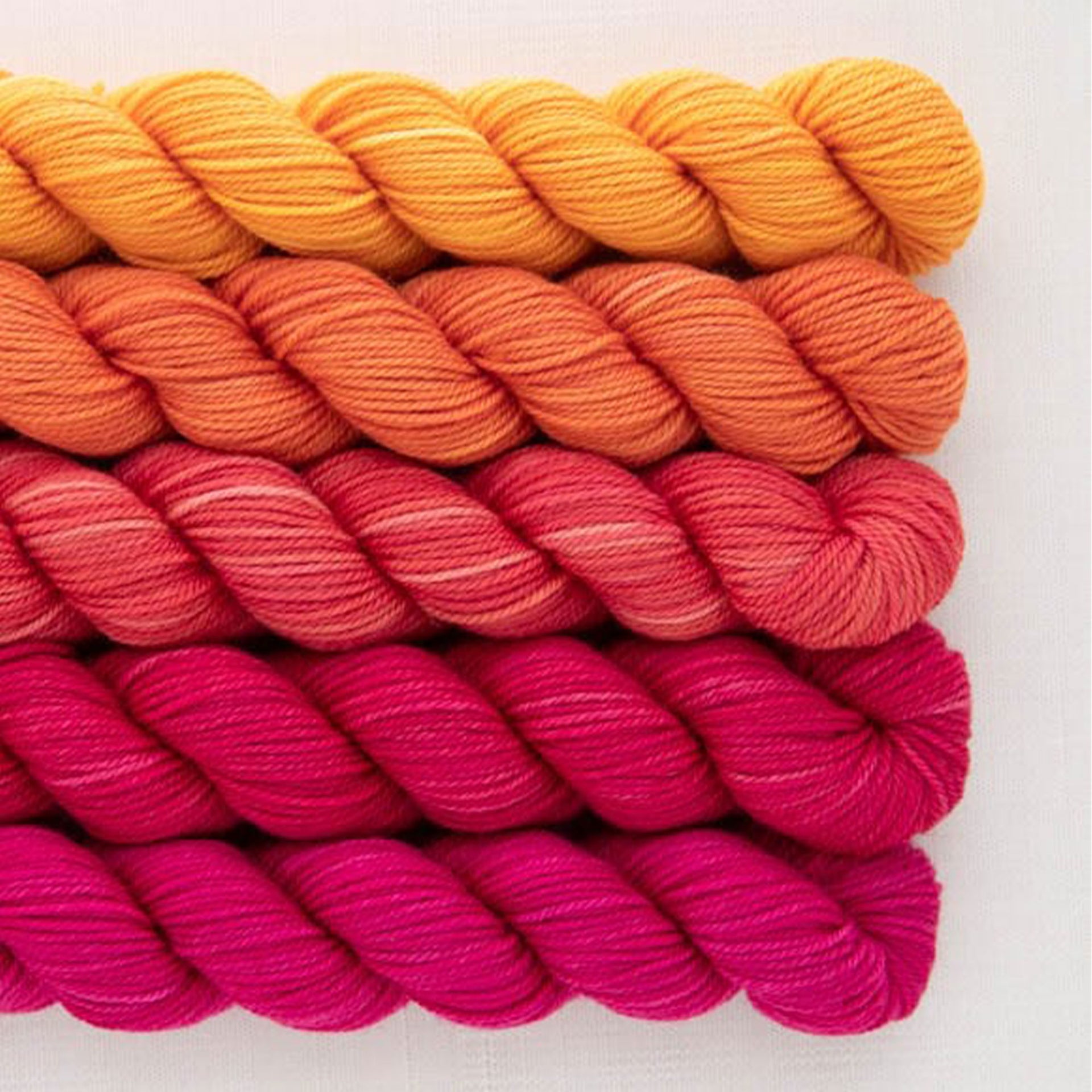 SweetGeorgia Tough Love Sock Party of Five Mini-Skein Set Yarn - Fruit Salad - Zoom Image
