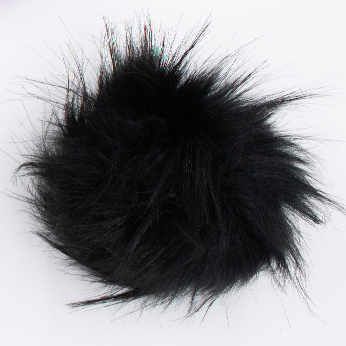 Jimmy Beans Wool Faux Fur Pom Poms w Snap - Black - Extra Image
