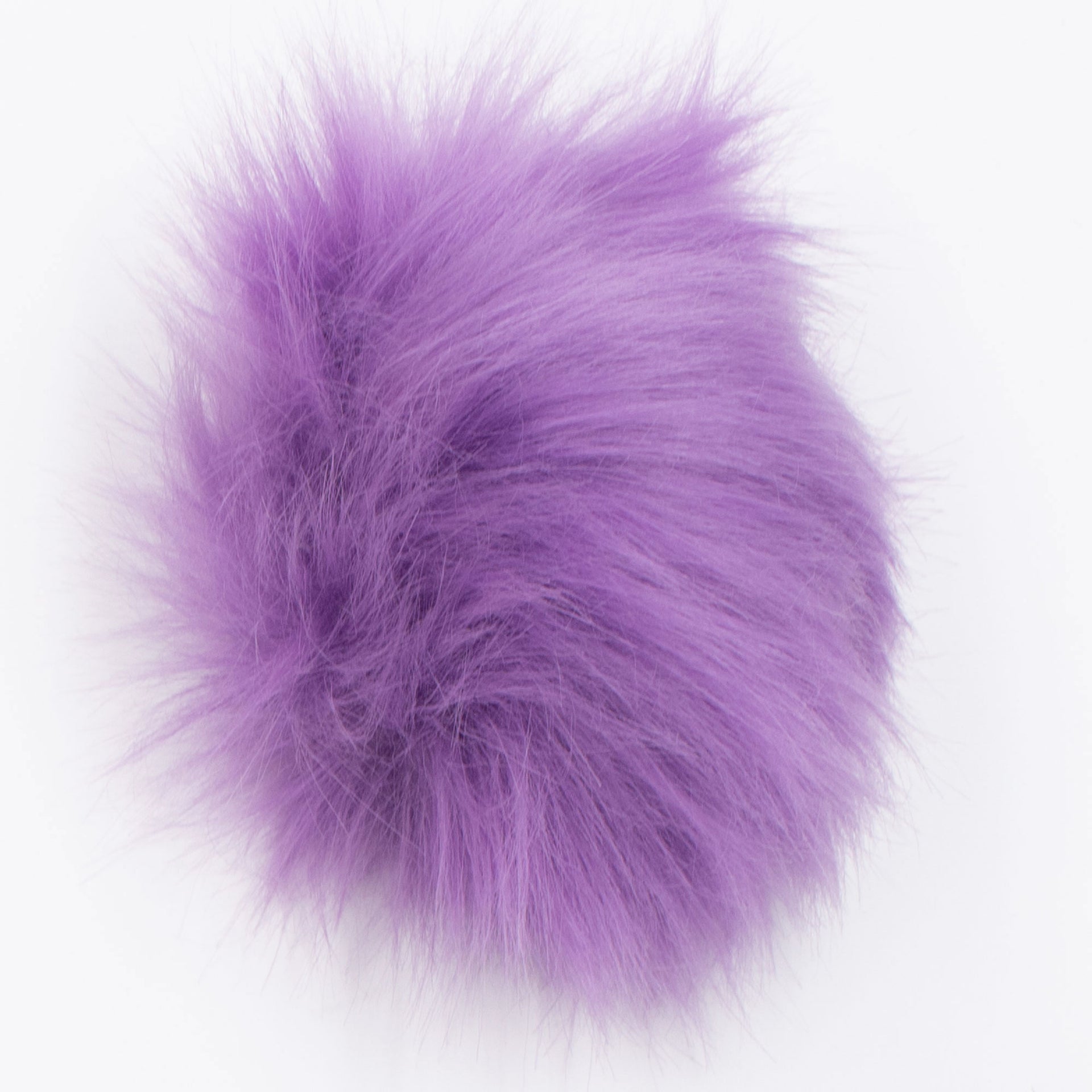 Jimmy Beans Wool Faux Fur Pom Poms w Snap - Light Purple - Zoom Image
