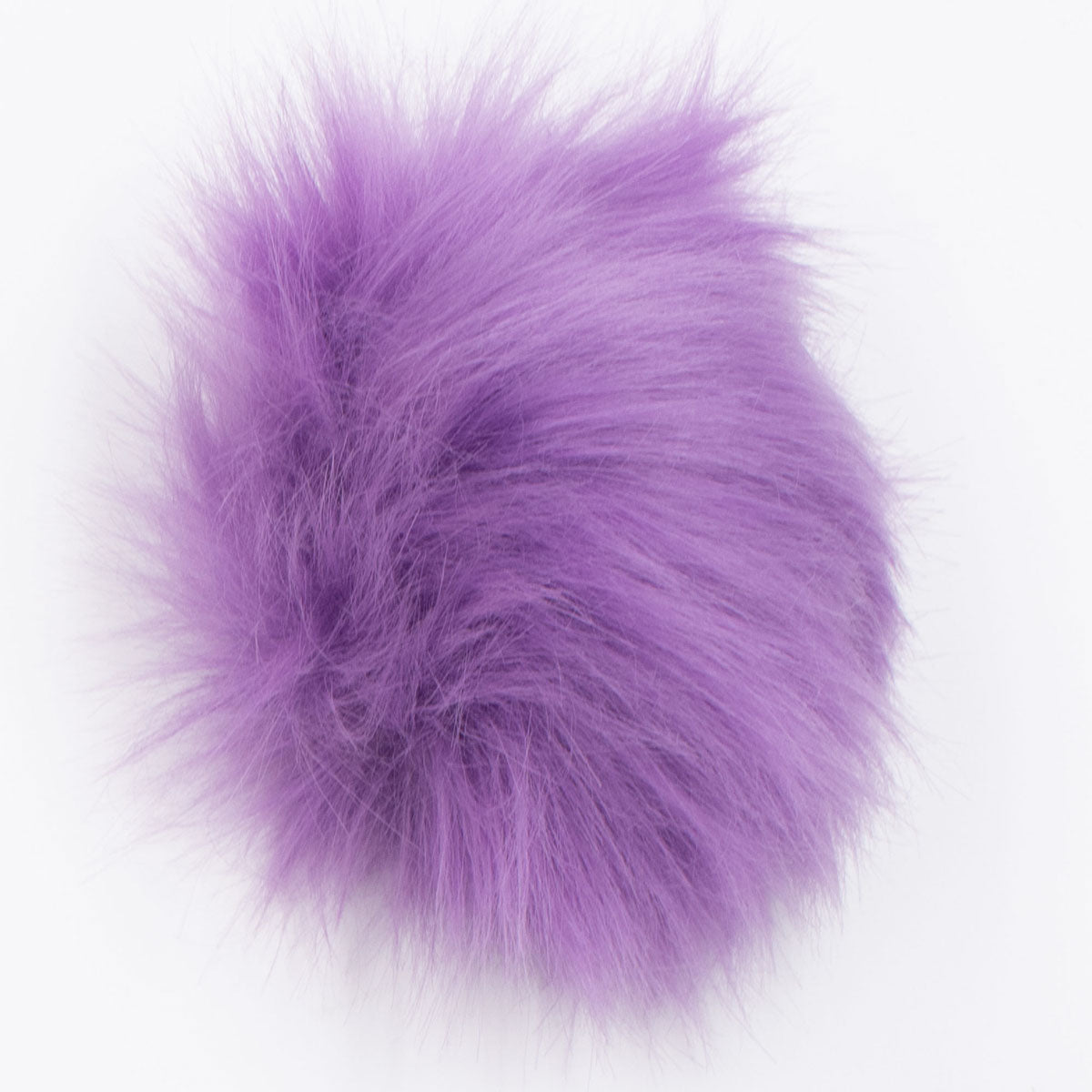 Jimmy Beans Wool Faux Fur Pom Poms w Snap - Light Purple - Extra Image
