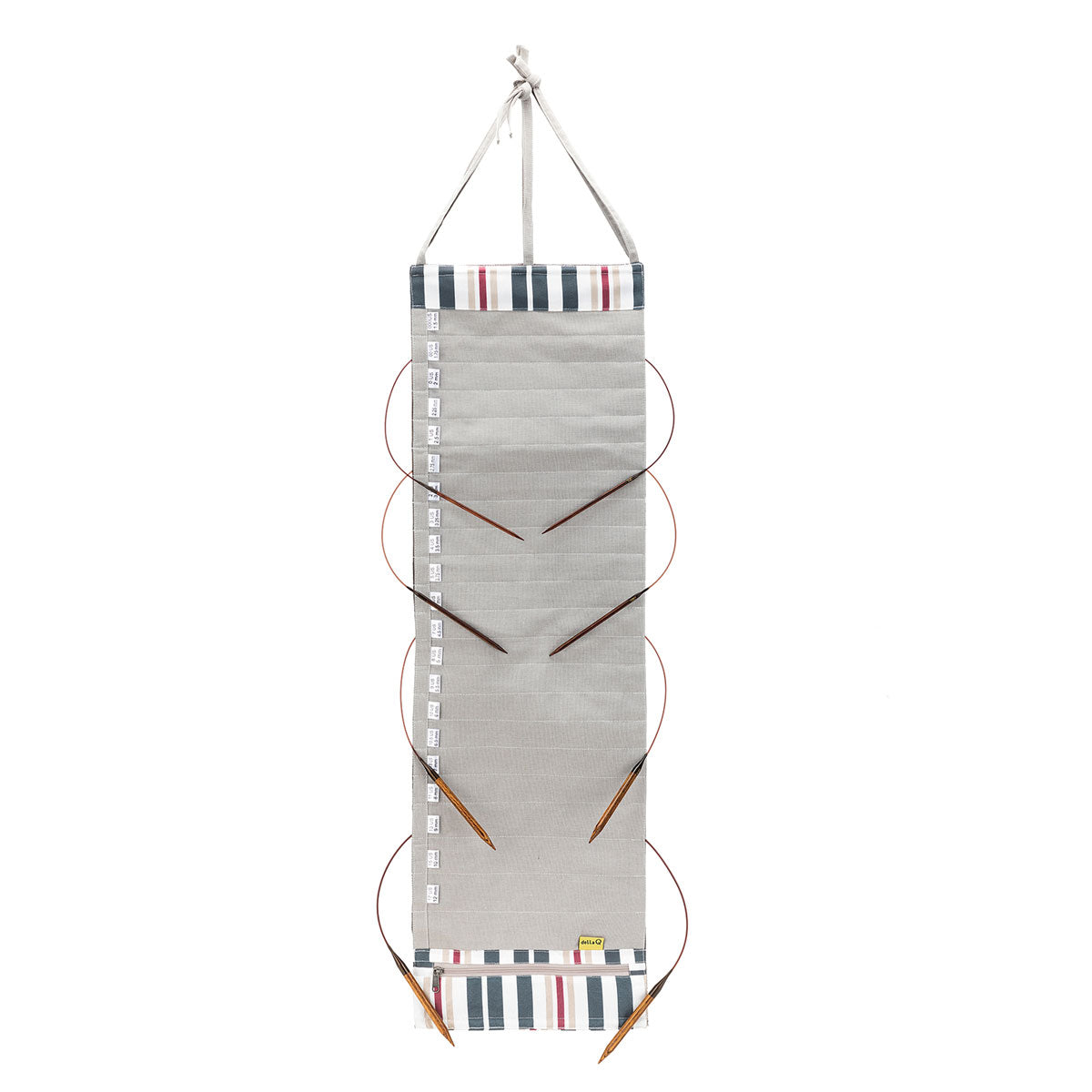 della Q Hanging Circular Needle Organizer - 142-1 - *Linen - Pebble - Extra Image
