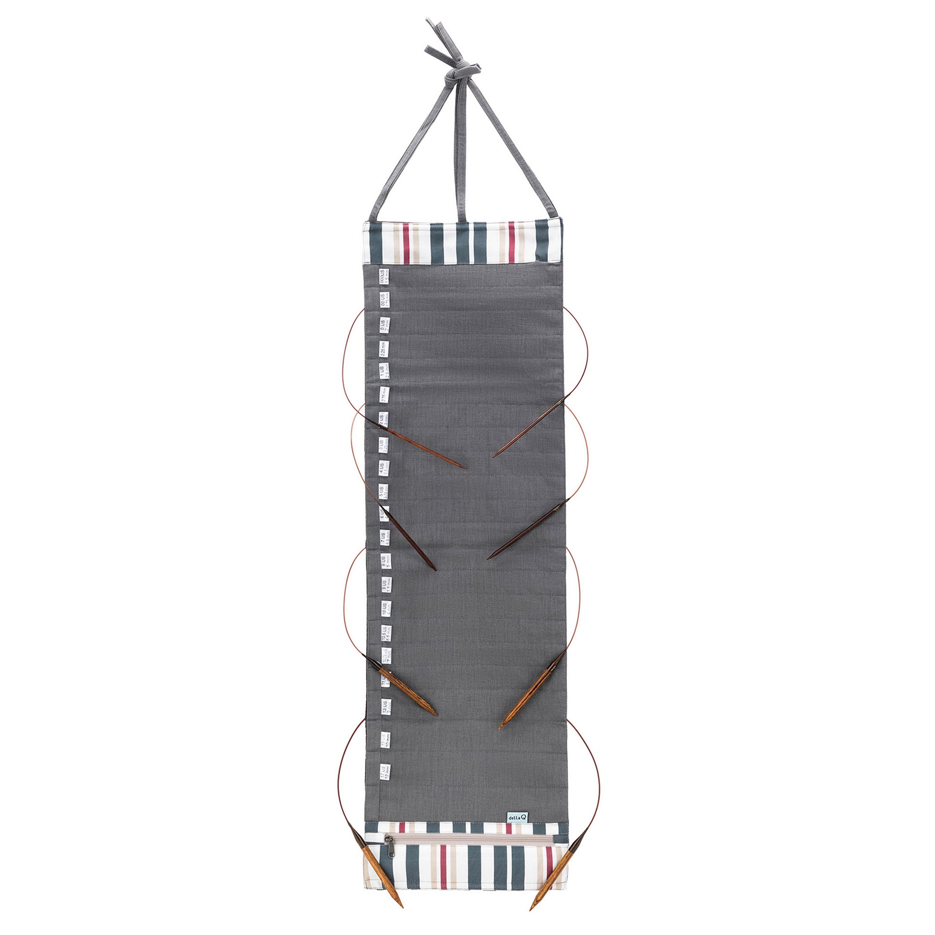della Q Hanging Circular Needle Organizer - 142-1 - *Linen - Slate - Zoom Image
