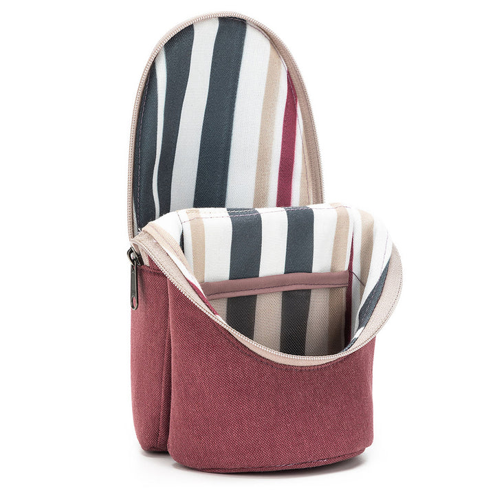 della Q Standing Needle Case - 600 - *Linen - Wine - Extra Image