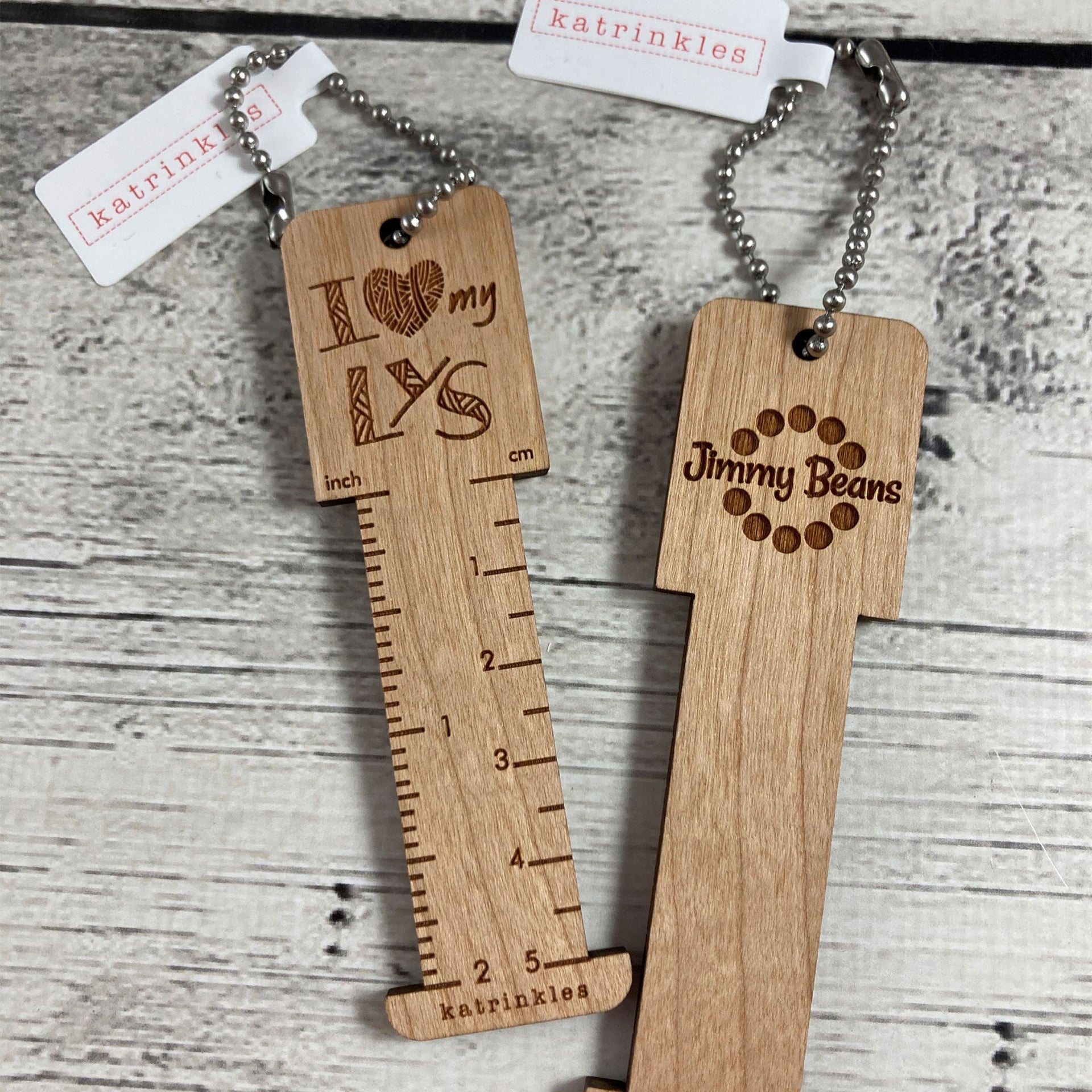 Katrinkles Gauge Swatch Measure - Jimmy Beans LYS 2" Ruler - Zoom Image
