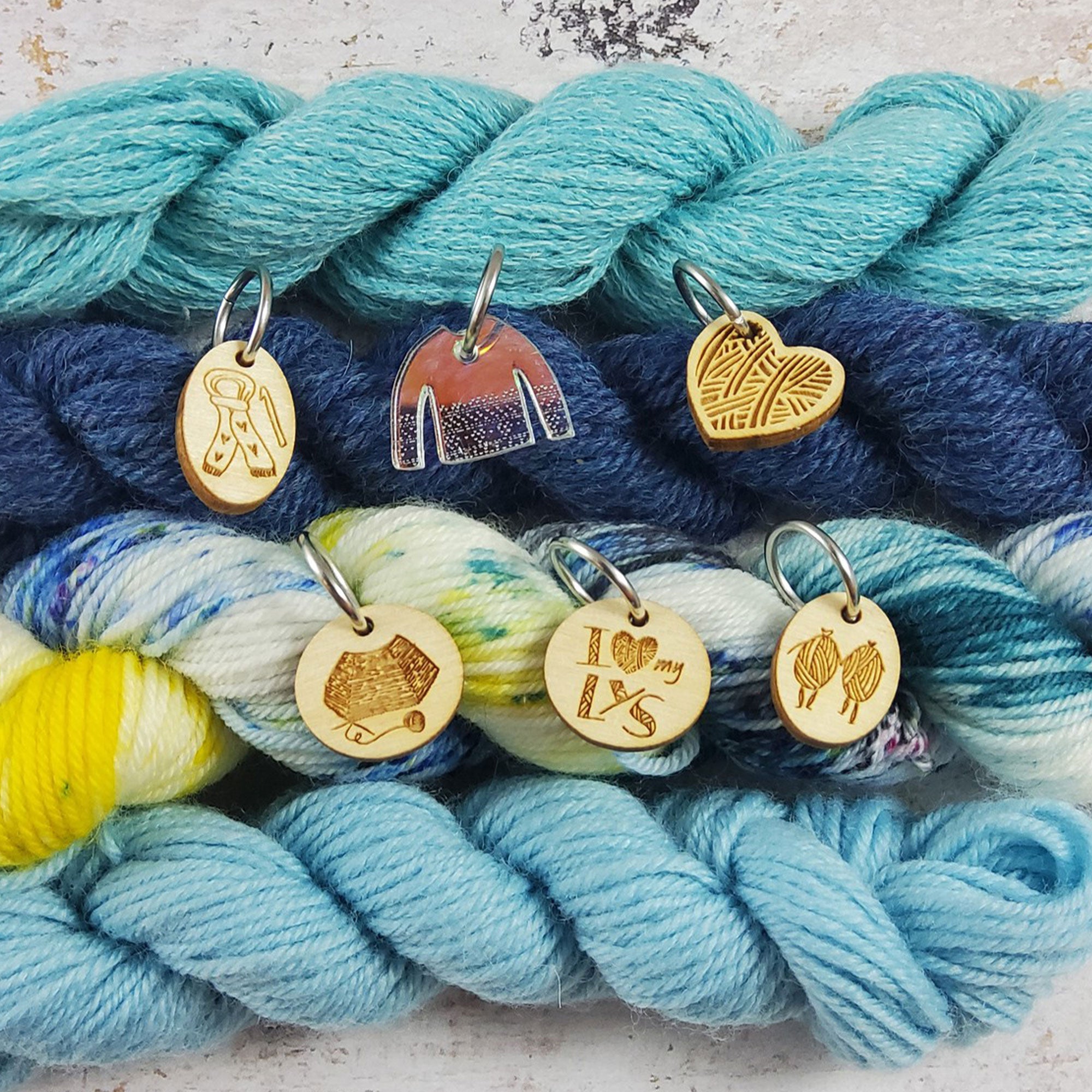 Katrinkles Stitch Markers - I (Heart) My LYS - Zoom Image