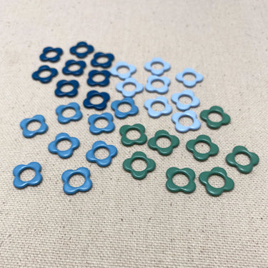 Allstitch Studio Seamless Stitch Markers - Small - Flower Cool Tones - Zoom Image