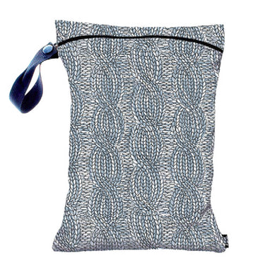 Gleener S'Wet Wet/Dry Bag - Gray Knit Cables - Zoom Image