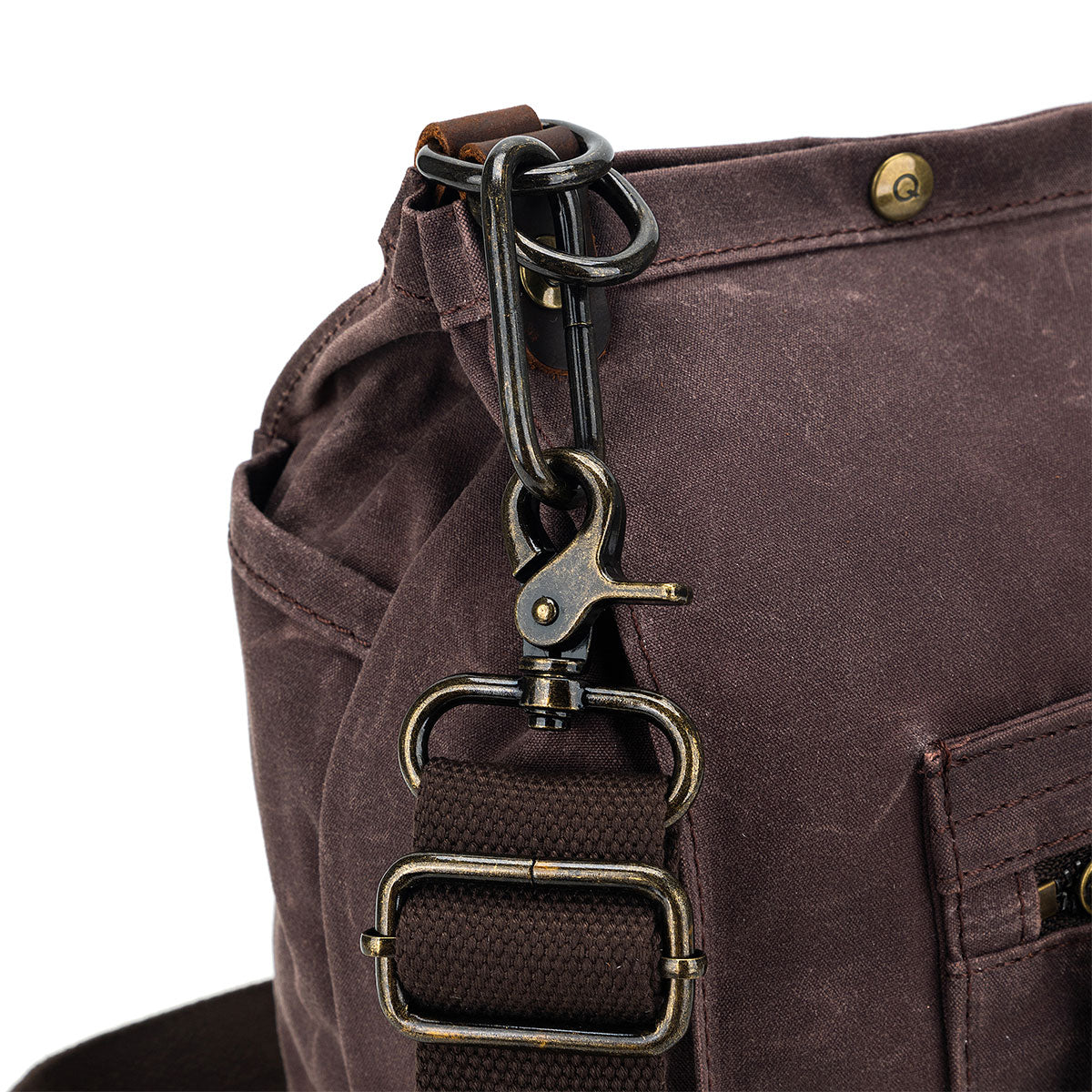 della Q Maker's Canvas Rucksack - Cocoa - Extra Image
