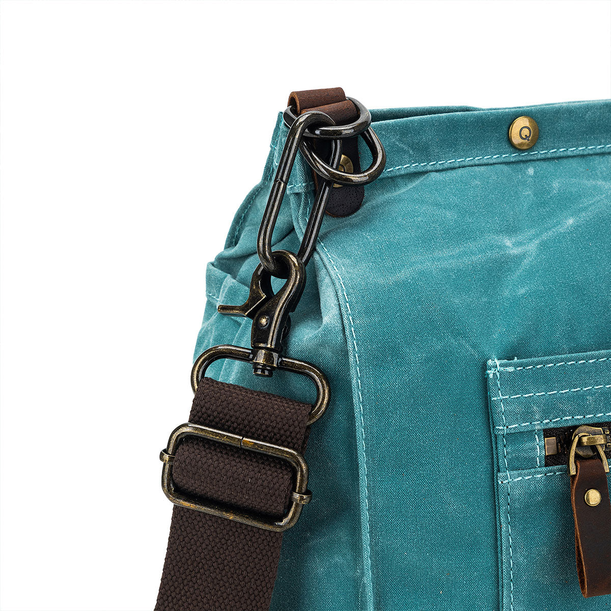 della Q Maker's Canvas Rucksack - Teal - Extra Image