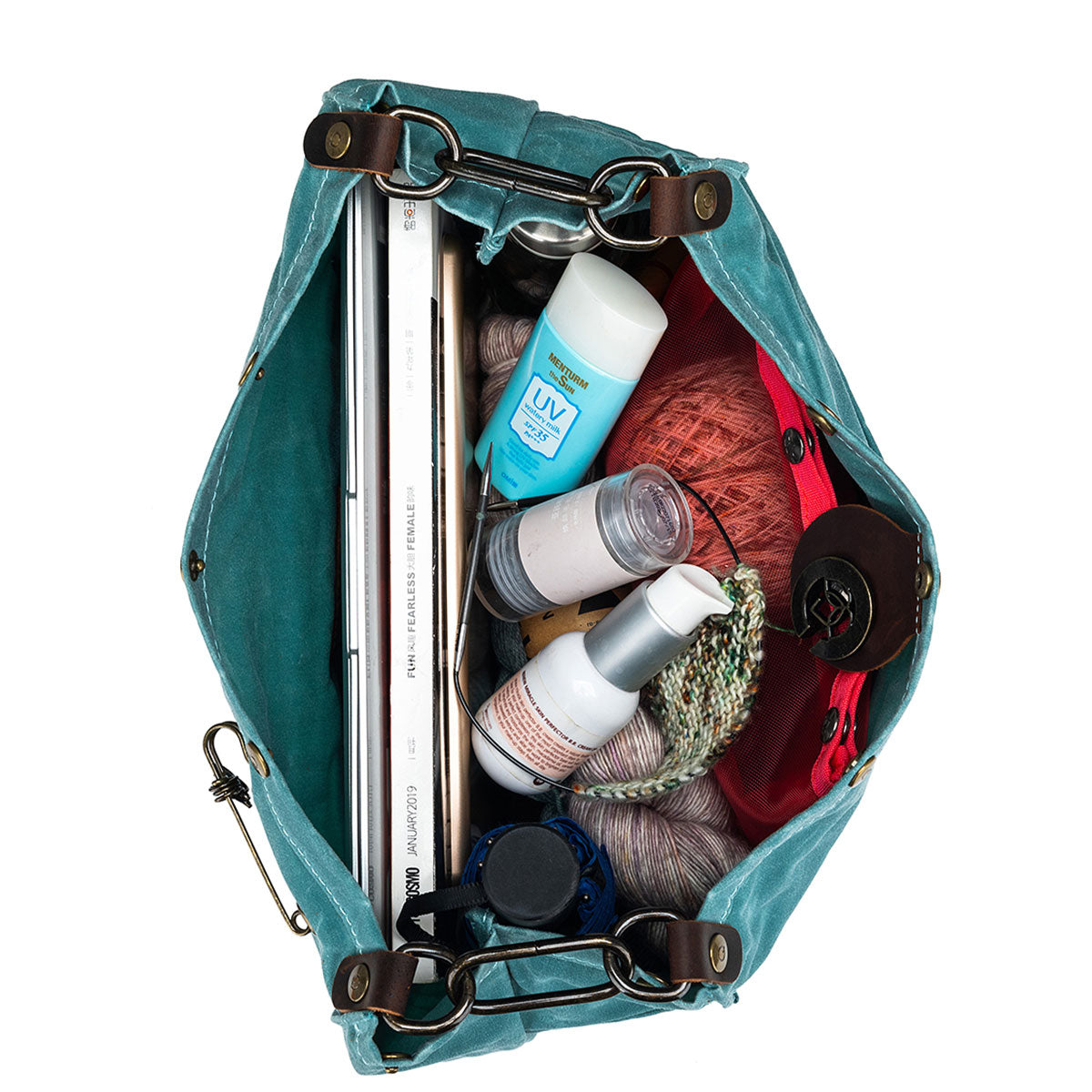 della Q Maker's Canvas Rucksack - Teal - Extra Image