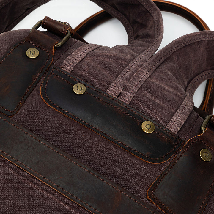 della Q Maker's Canvas Backpack - Cocoa - Extra Image
