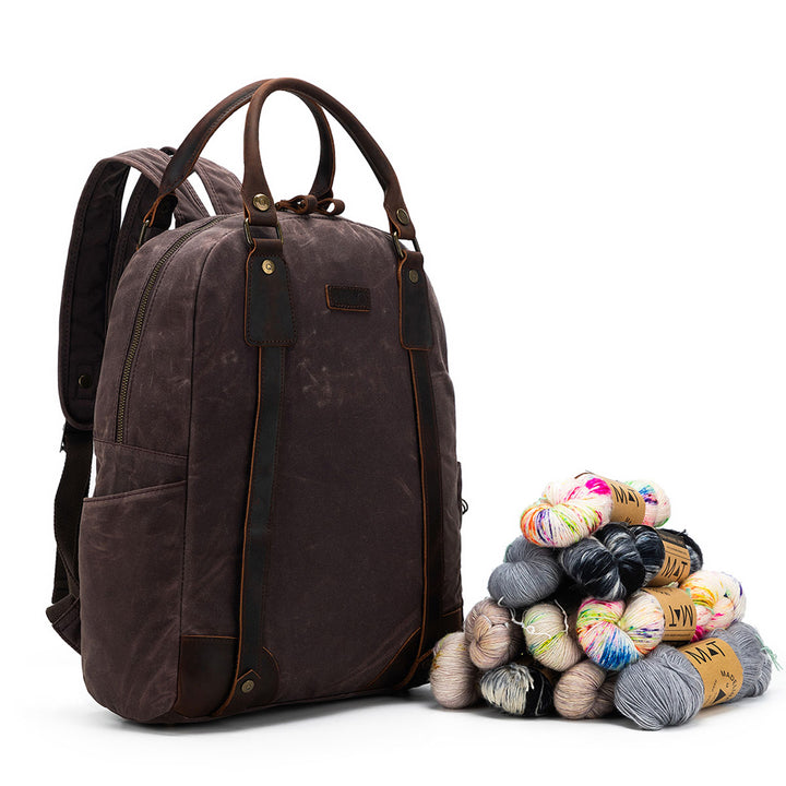 della Q Maker's Canvas Backpack - Cocoa - Extra Image