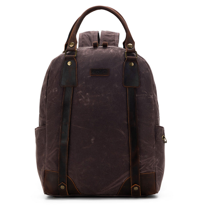 della Q Maker's Canvas Backpack - Cocoa - Zoom Image