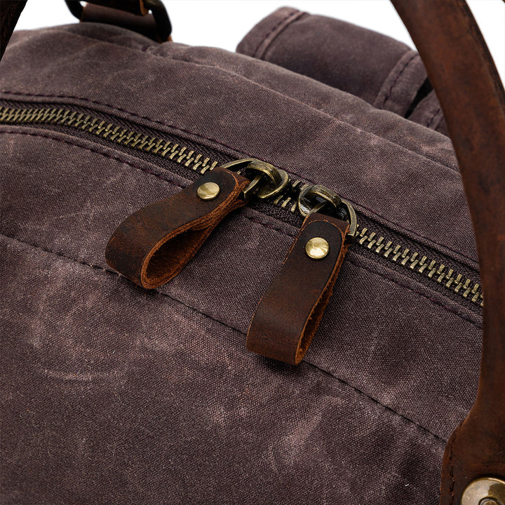 della Q Maker's Canvas Backpack - Cocoa - Extra Image