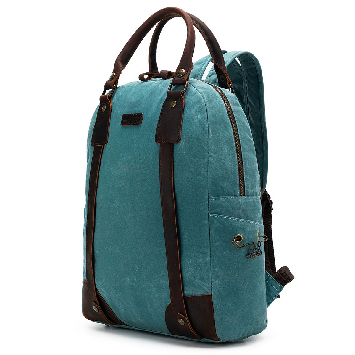 della Q Maker's Canvas Backpack - Teal - Extra Image