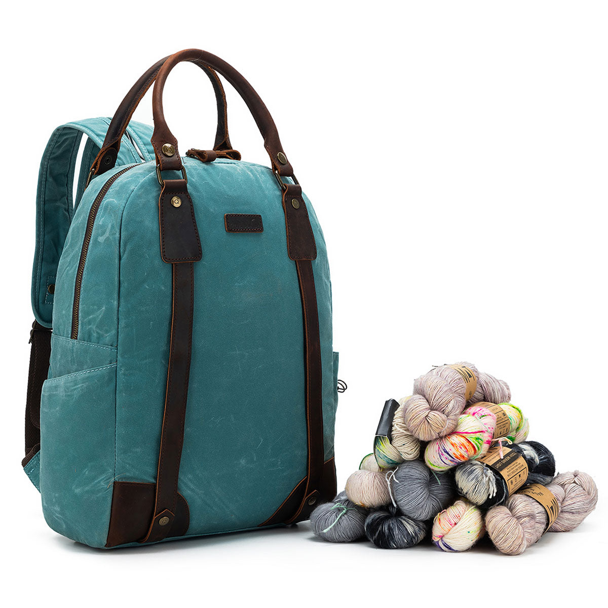 della Q Maker's Canvas Backpack - Teal - Extra Image
