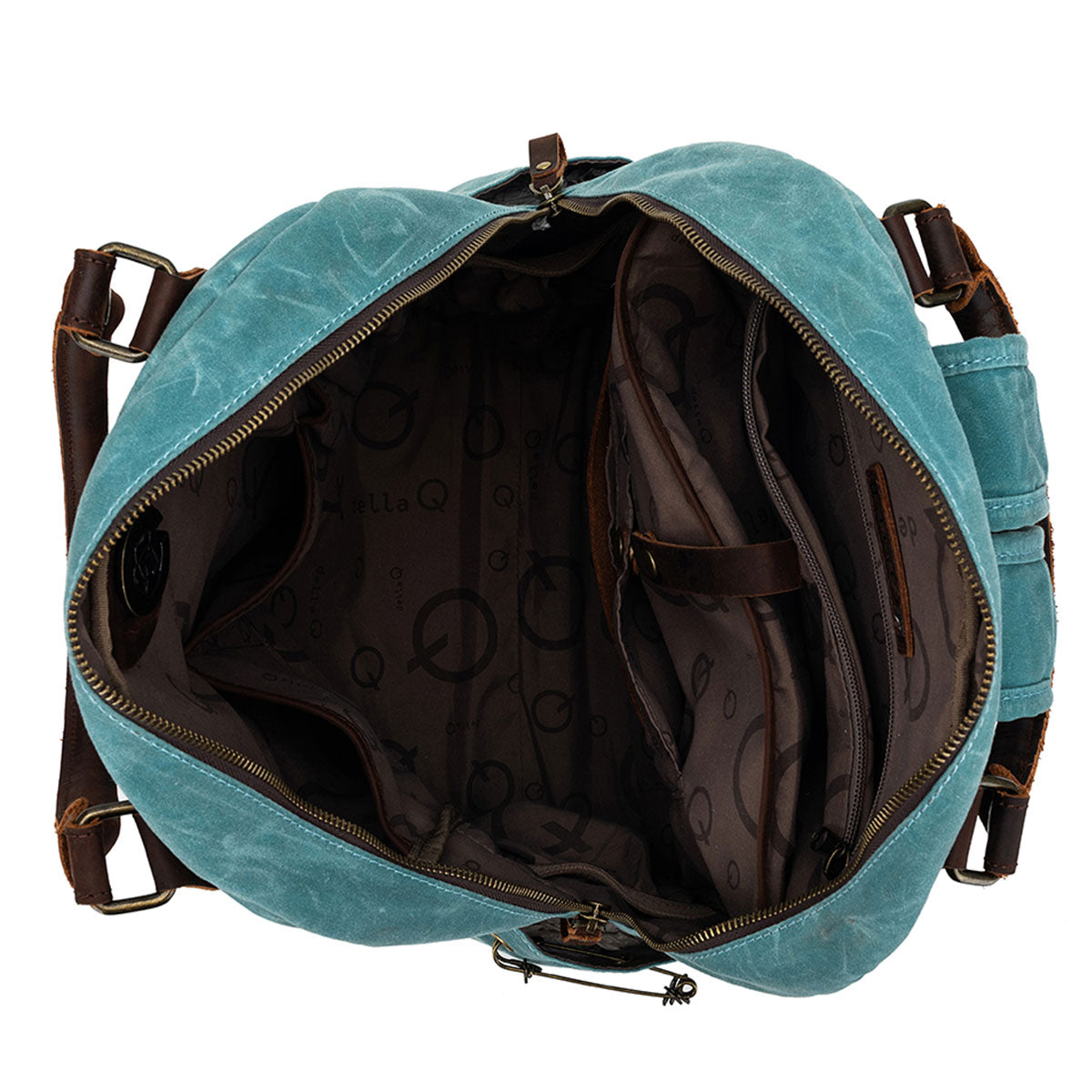 della Q Maker's Canvas Backpack - Teal - Extra Image