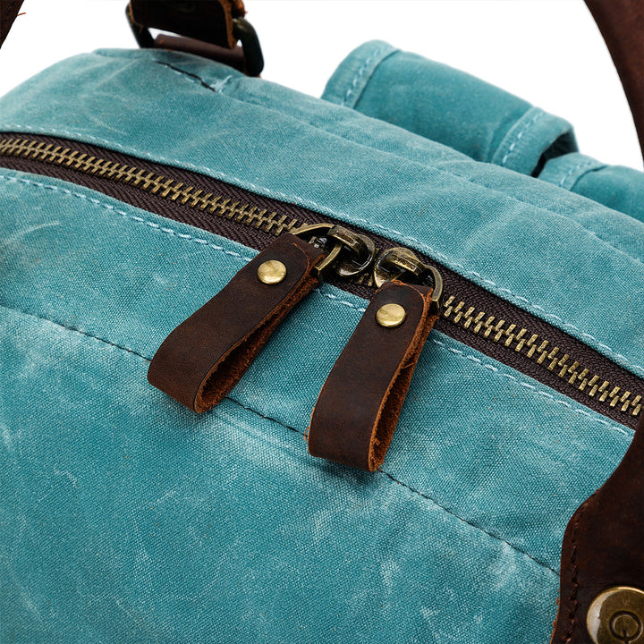 della Q Maker's Canvas Backpack - Teal - Extra Image