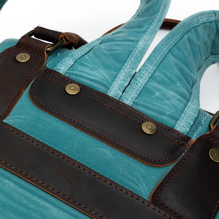 della Q Maker's Canvas Backpack - Teal - Extra Image