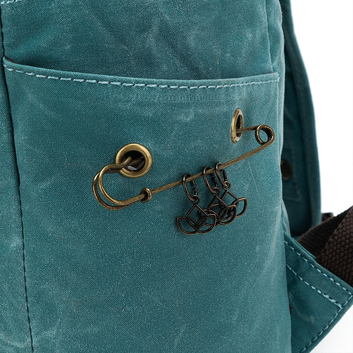 della Q Maker's Canvas Backpack - Teal - Extra Image