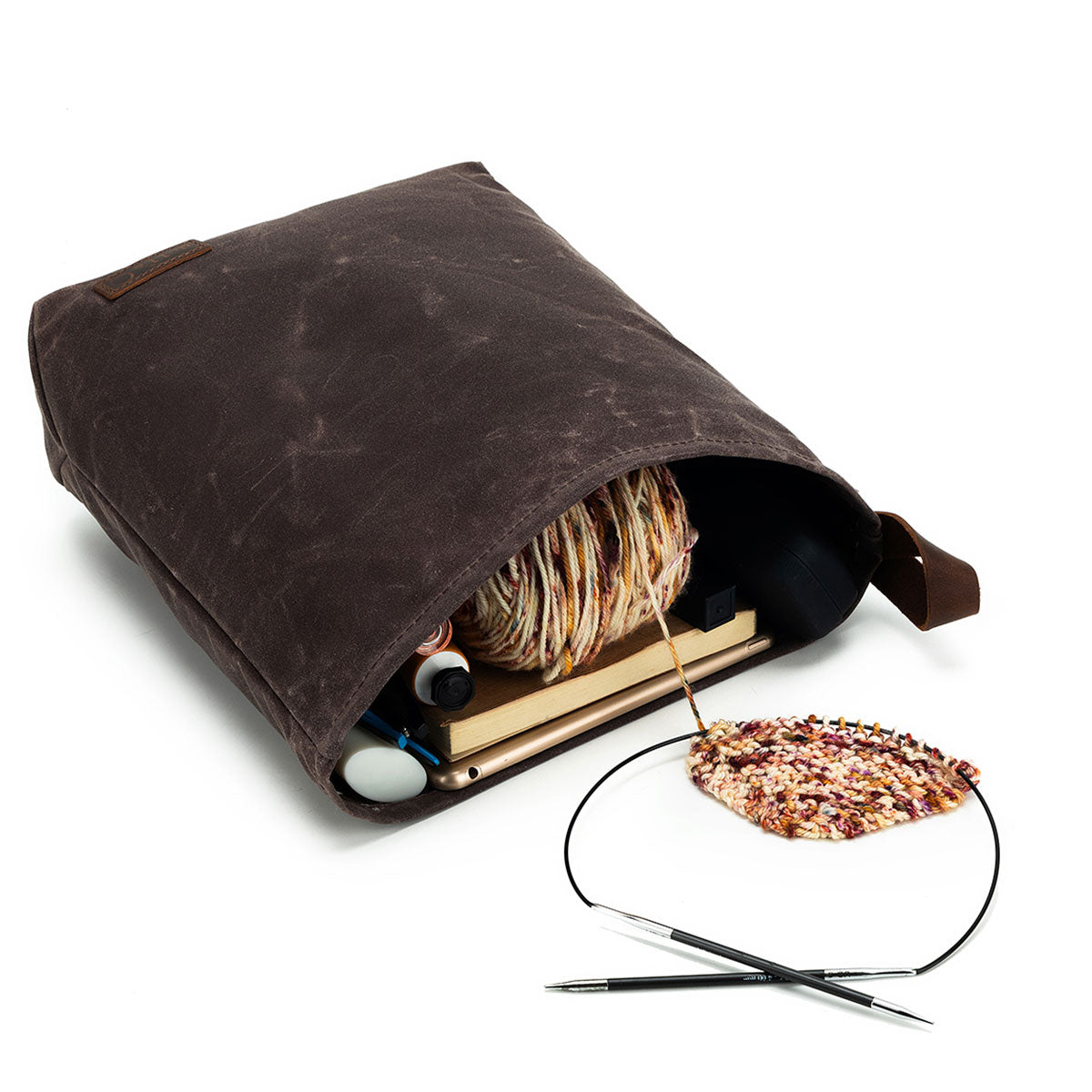 della Q Maker's Canvas Knit Sacks (Set of 2) - Cocoa - Extra Image
