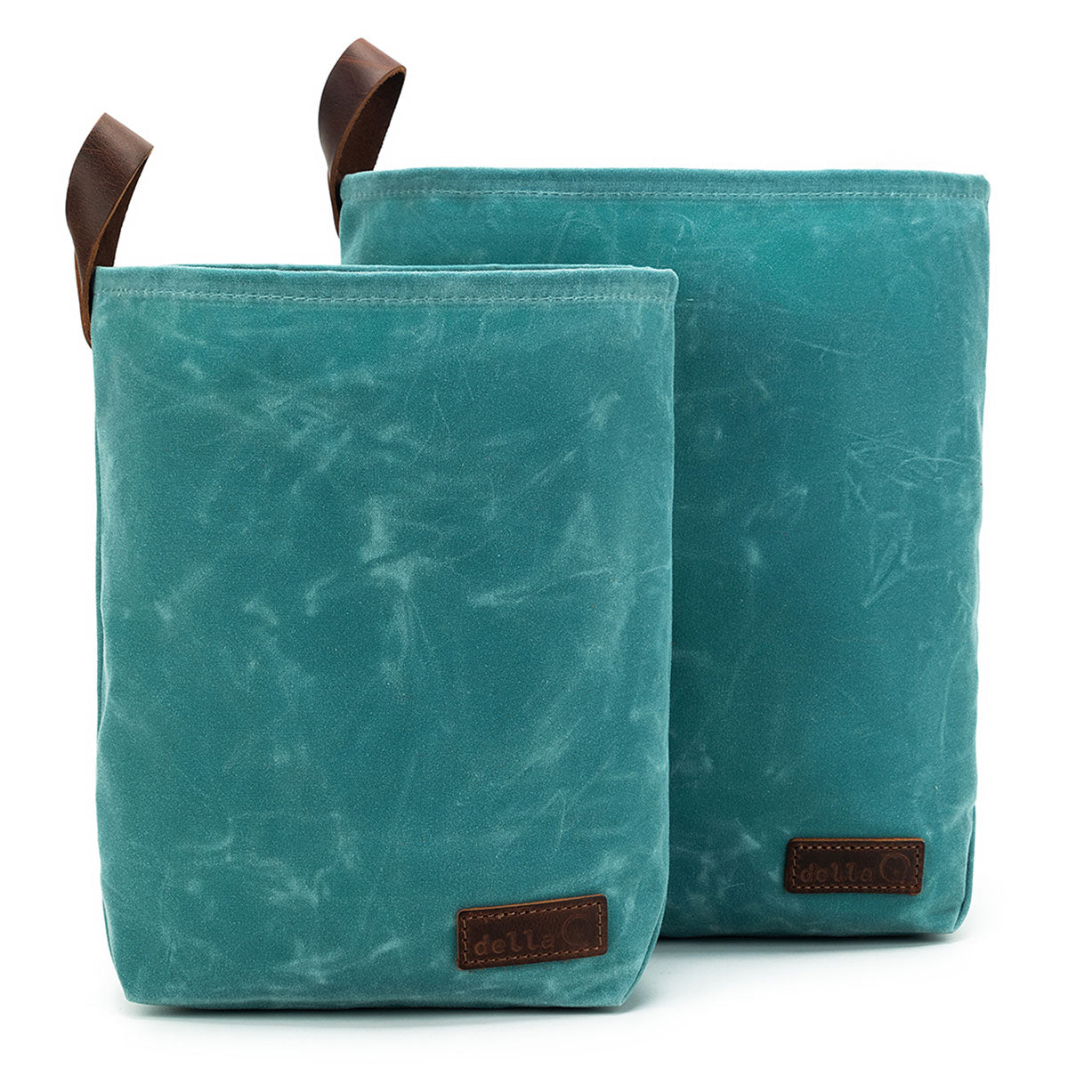 della Q Maker's Canvas Knit Sacks (Set of 2) - Teal - Extra Image
