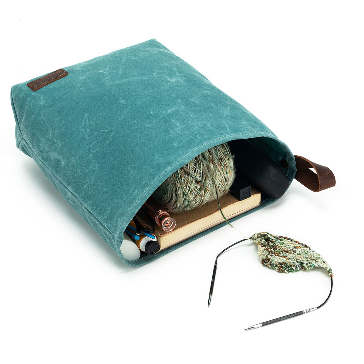 della Q Maker's Canvas Knit Sacks (Set of 2) - Teal - Extra Image