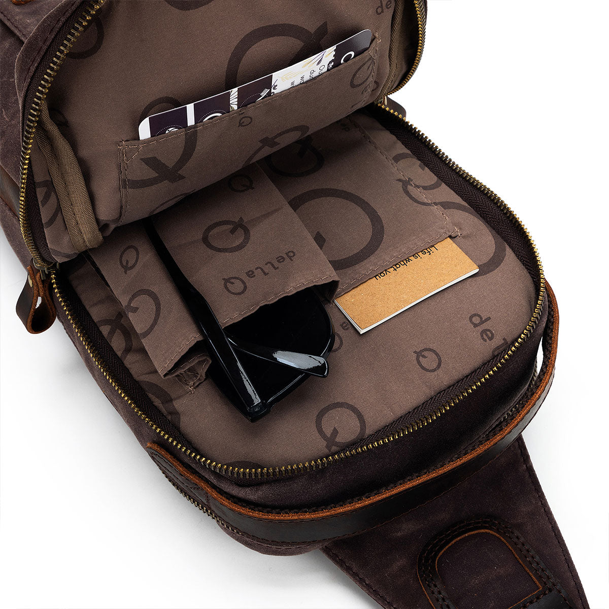 della Q Maker's Mini Messenger - Cocoa - Extra Image