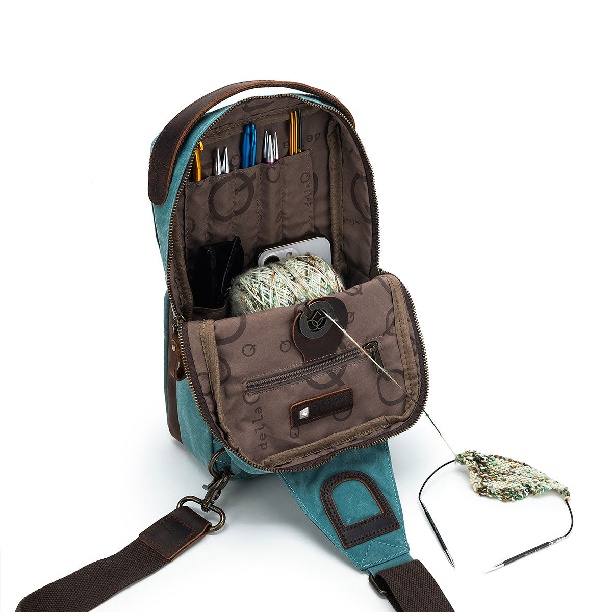 della Q Maker's Mini Messenger - Teal - Extra Image