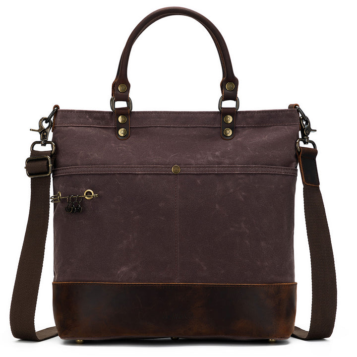 della Q Maker's Canvas Tote - Cocoa - Zoom Image