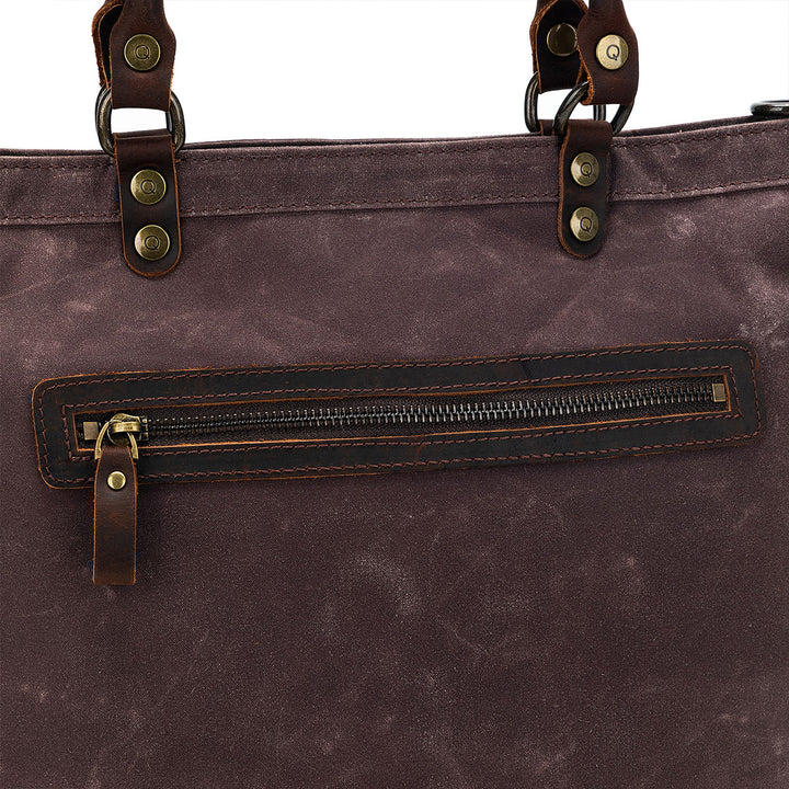 della Q Maker's Canvas Tote - Cocoa - Extra Image