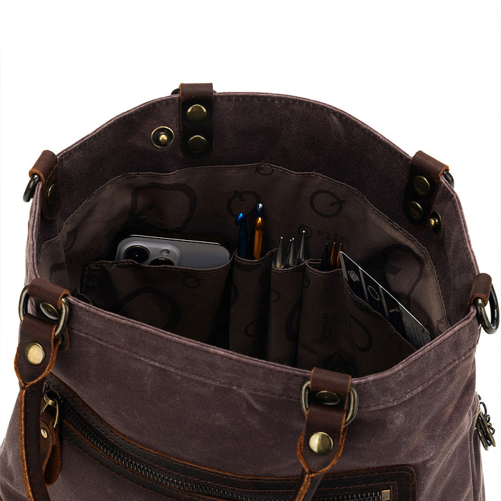 della Q Maker's Canvas Tote - Cocoa - Extra Image