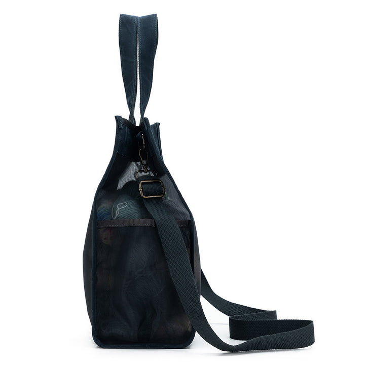 della Q Maker's Tall Mesh Tote - Blue - Extra Image