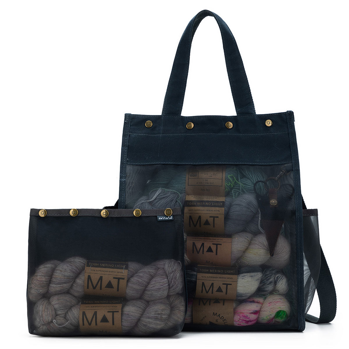 della Q Maker's Tall Mesh Tote - Blue - Extra Image