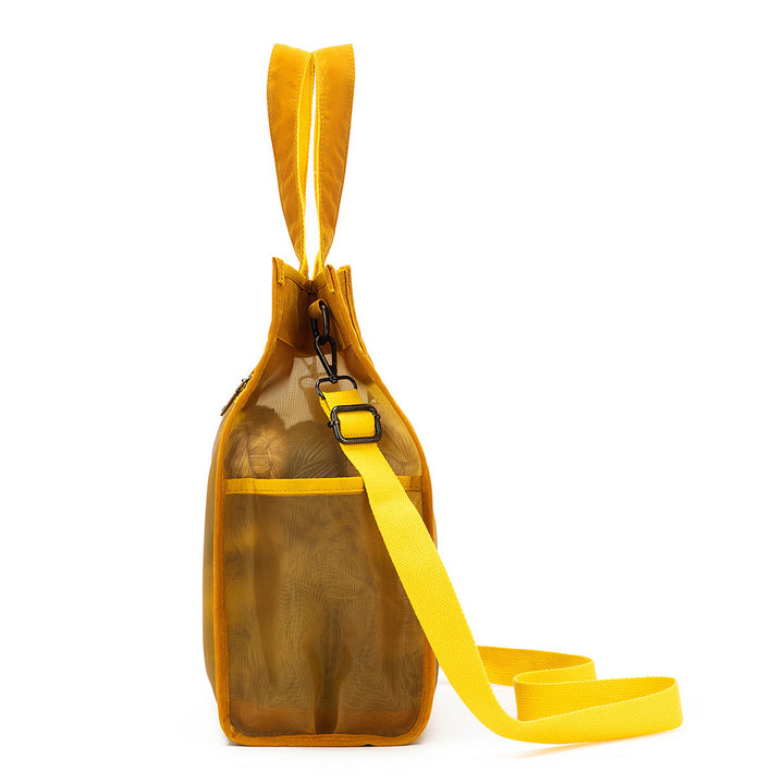della Q Maker's Tall Mesh Tote - Mustard - Extra Image