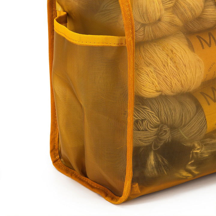 della Q Maker's Tall Mesh Tote - Mustard - Extra Image
